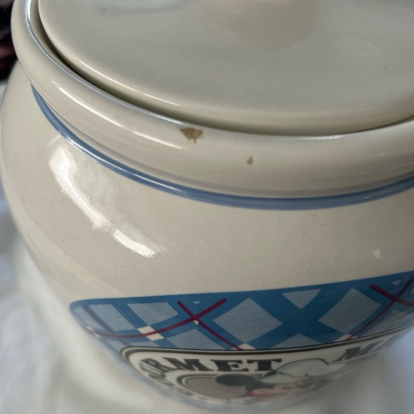 Vintage Disney Gourmet Mickey Mouse Ceramic Kitchen lot- Blue and White - Picture 7 of 11